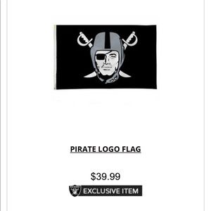Raiders Pirate Logo Flag 3’x5’